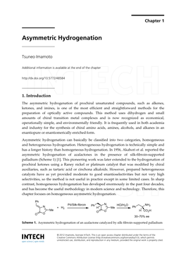 Asymmetric Hydrogenation
