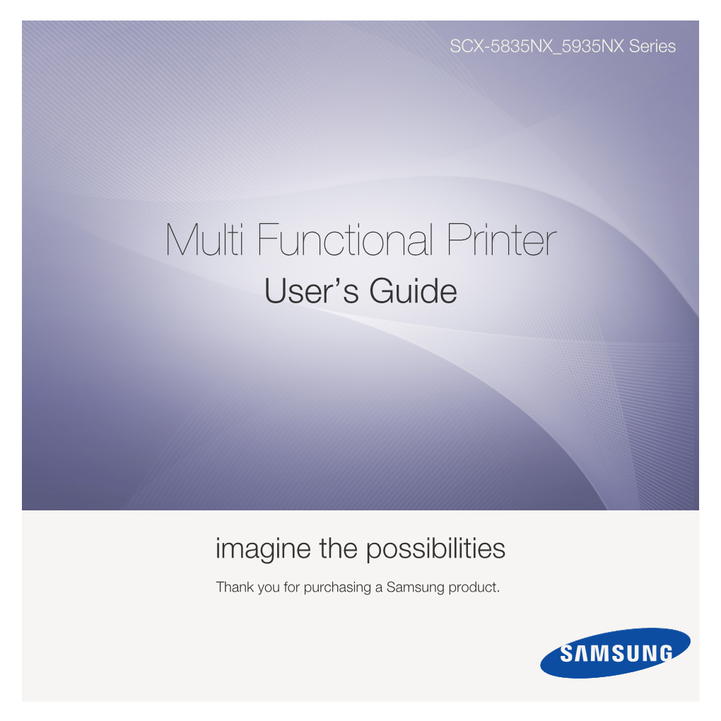 Multi Functional Printer User’S Guide