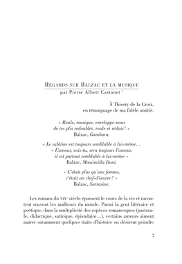 Honoré De Balzac Et La Musique