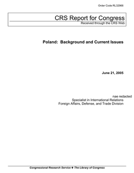 Poland: Background and Current Issues