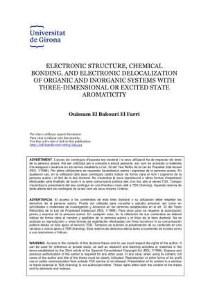 Electronic Structure, Chemical Bonding, and Electronic Delocalization of Organic and Inorganic Systems with Three-Dimensional Or Excited State Aromaticity