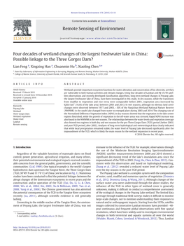 Four Decades of Wetland Changes of the Largest Freshwater Lake in China: Possible Linkage to the Three Gorges Dam?