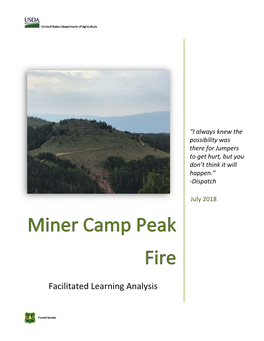 Miner Camp Peak Fire