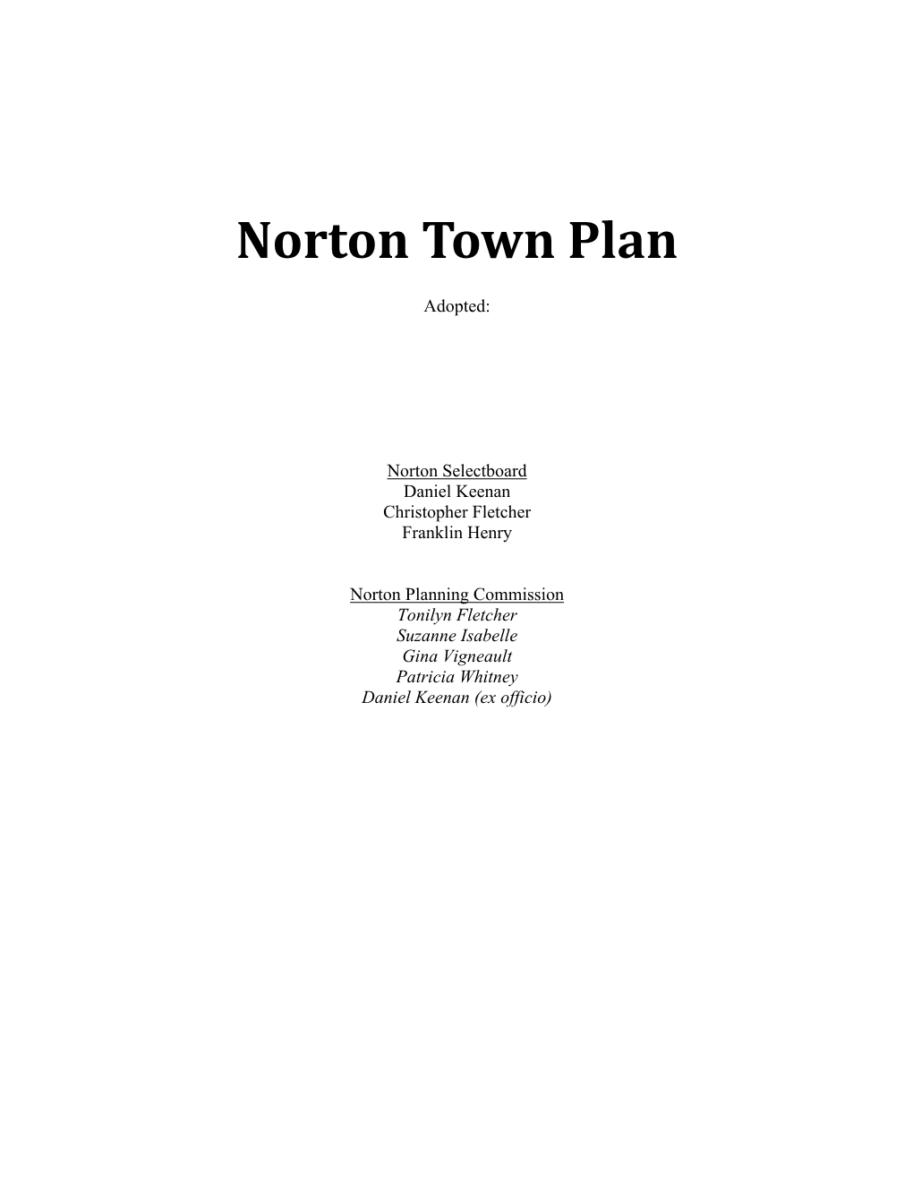 Norton Town Plan