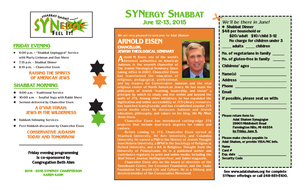 Synergy Shabbat