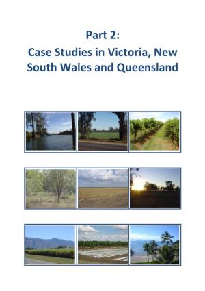 Part 2: Case Studies in Victoria, New South Wales and Queensland