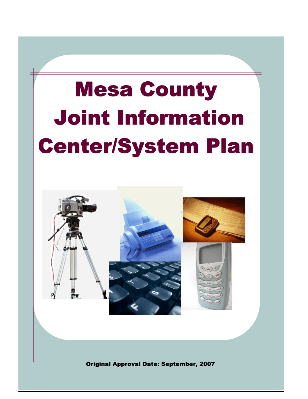 Mesa County Joint Information Center/System Plan