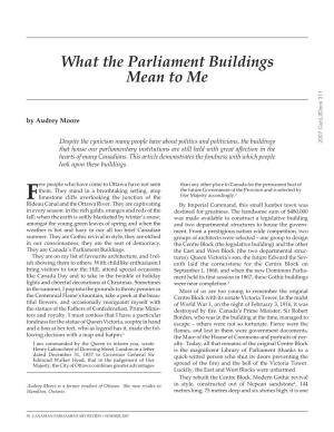 What the Parliament Buildings Mean to Me