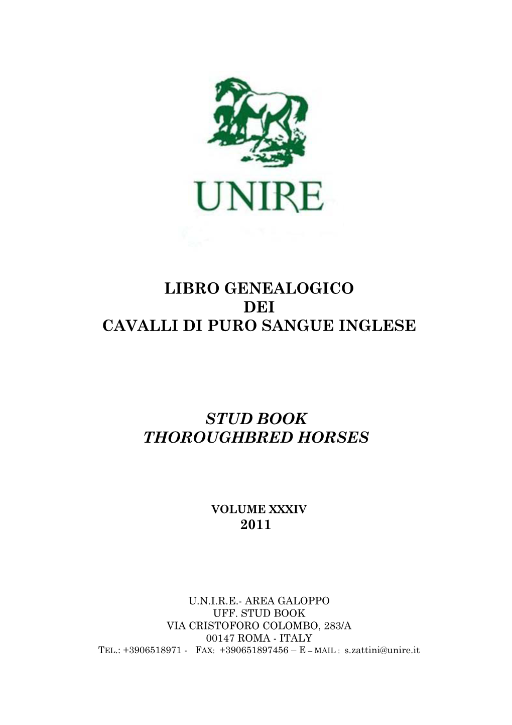 Libro Genealogico Dei Cavalli Di Puro Sangue Inglese Stud Book