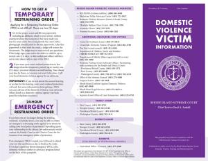Domestic Violence Victim Information