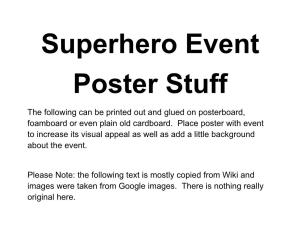 Superhero Poster