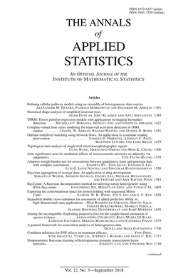 THE ANNALS of APPLIED STATISTICS