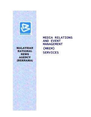 Media Relations and Event Management (Mrem) Services