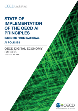 State of Implementation of the Oecd Ai Principles Insights from National Ai Policies