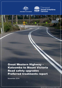 Great Western Highway – Katoomba to Mount Victoria Road Safety Upgrades Preferred Treatments Report
