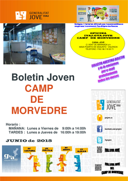 Boletin Joven CAMP DE MORVEDRE