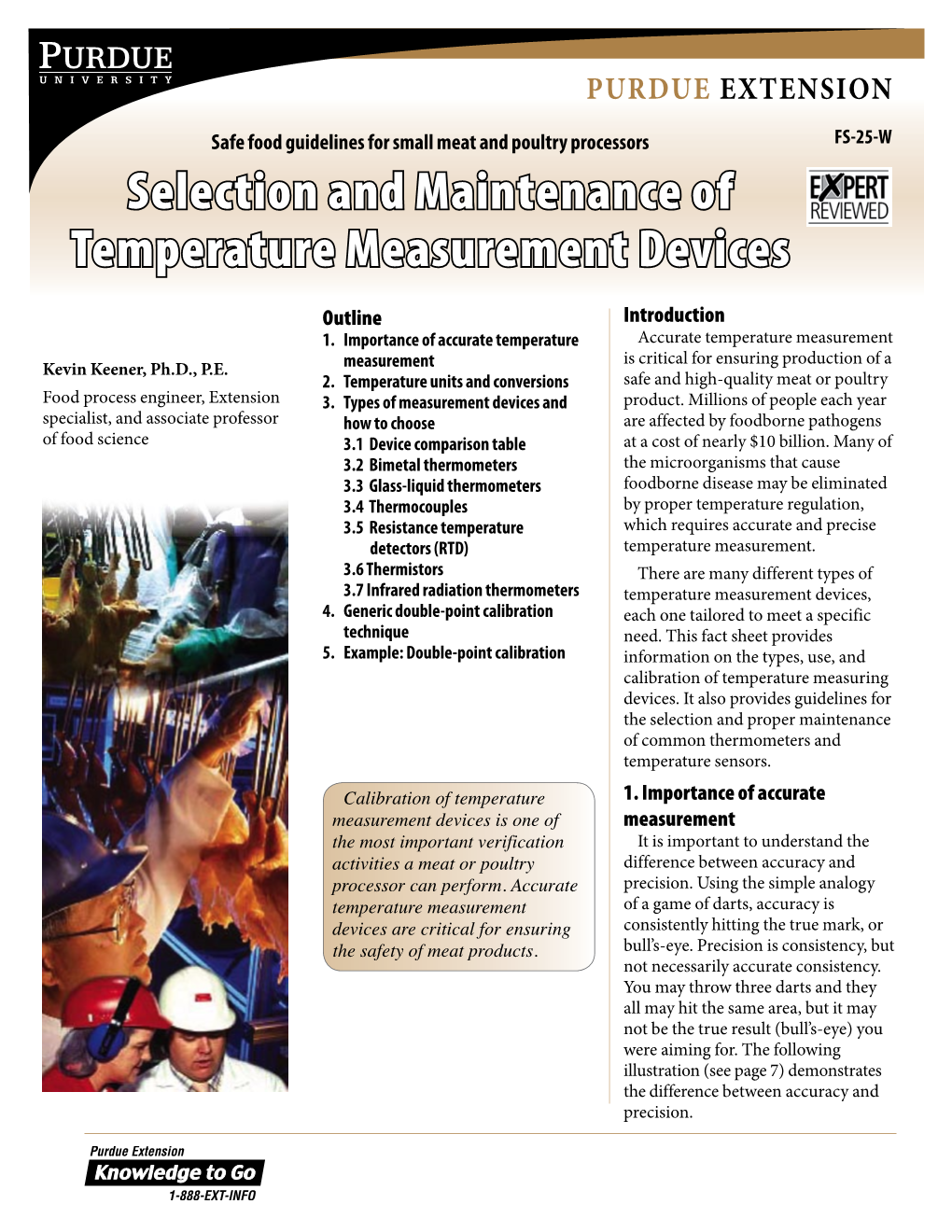 Selection and Maintenance of Temperature Measurement Devices