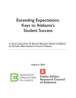 Exceeding Expectations: the Keys to Alabama's Student Success