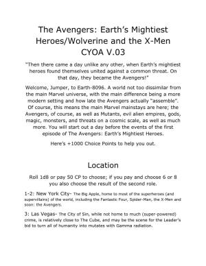 Earth's Mightiest Heroes/Wolverine and the X-Men CYOA V.03