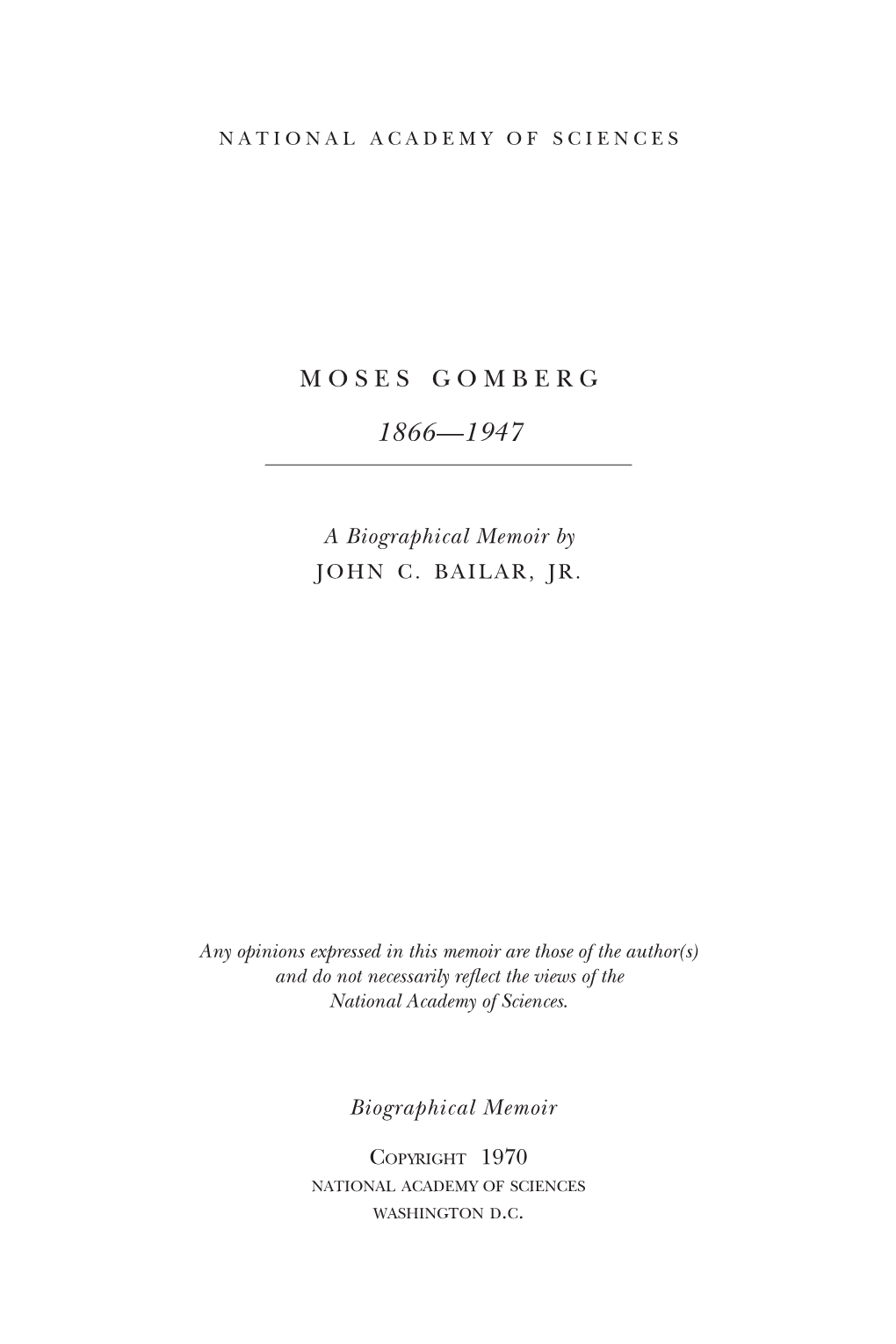 Moses Gomberg