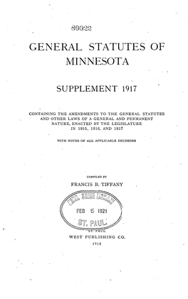 General Statutes of Minnesota