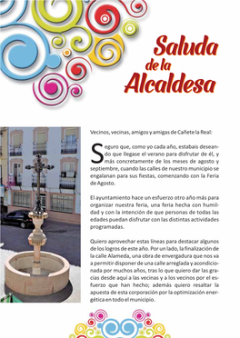 Saluda Alcaldesa