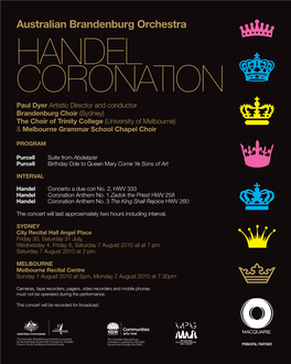 Handel Coronation