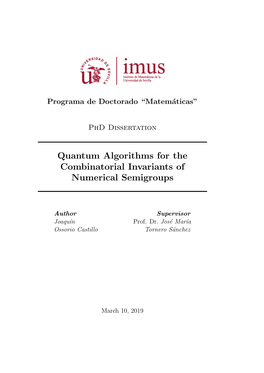 Quantum Algorithms for the Combinatorial Invariants of Numerical Semigroups