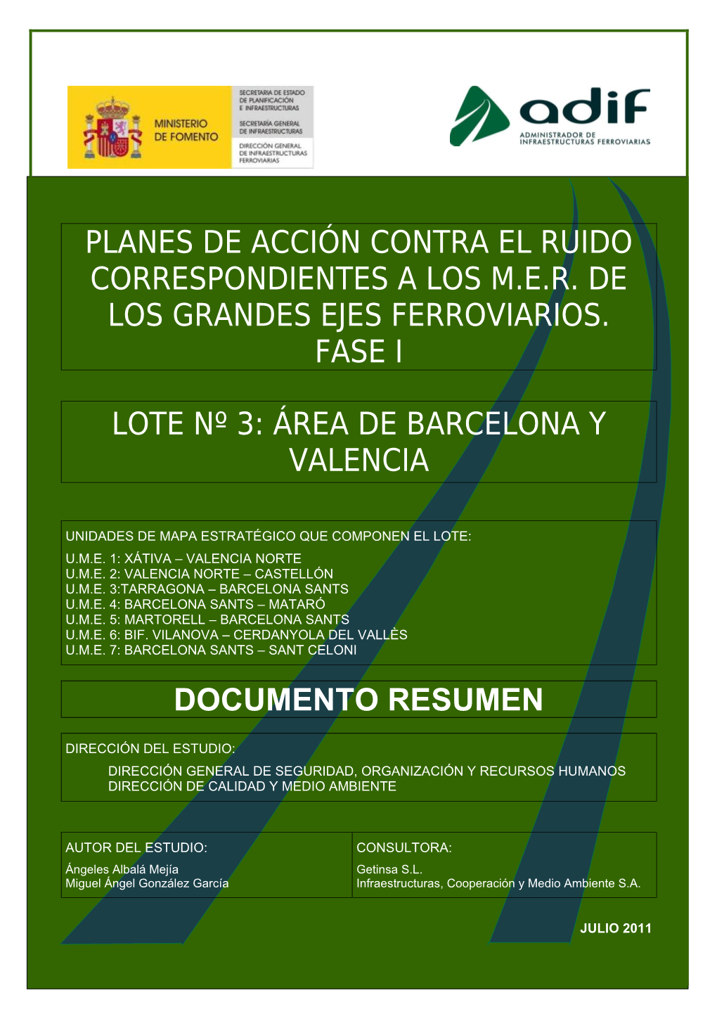 Plan De Acción Contra El Ruido . Lote 3