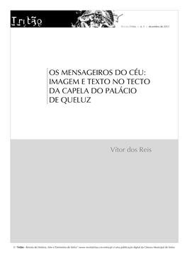 Os Mensageiros Do Céu: Imagem E Texto No Tecto Da Capela Do Palácio De Queluz