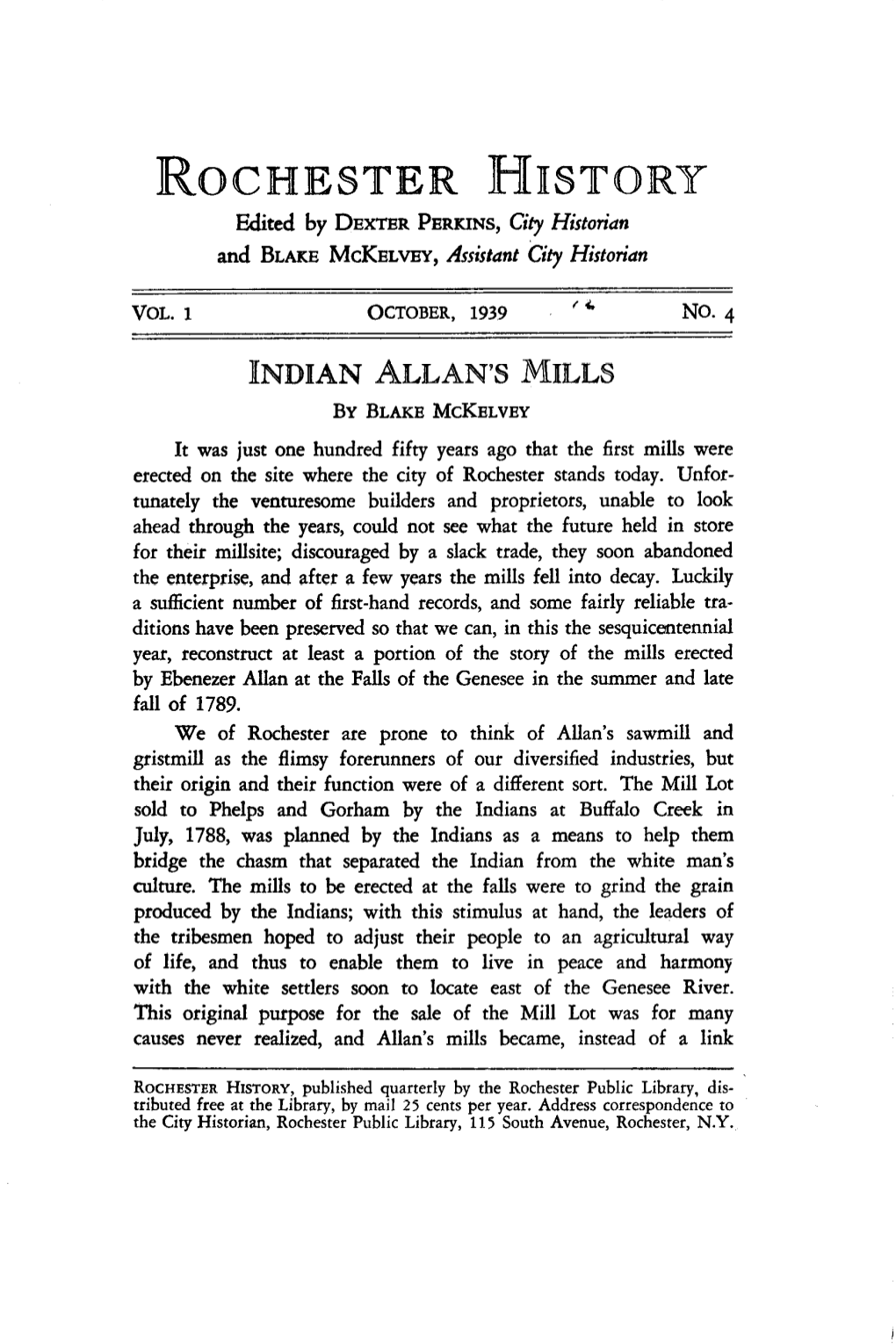 Indian Allan's Mills