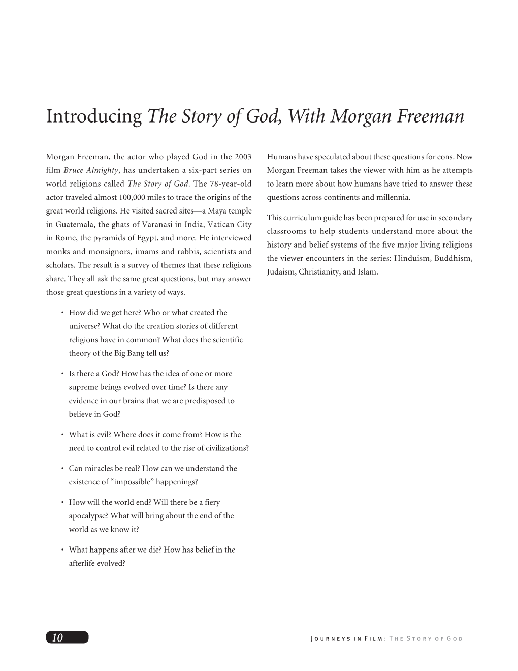 Introducing the Story of God, with Morgan Freeman