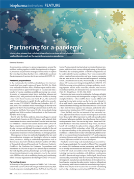 Partnering for a Pandemic