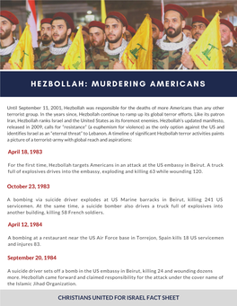 Hezbollah: Murdering Americans