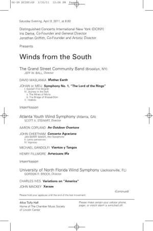 Winds from the South