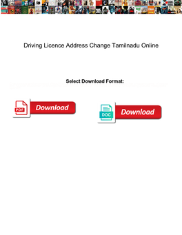 Driving Licence Address Change Tamilnadu Online