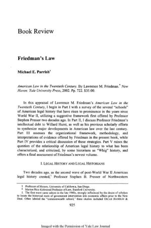 Friedman's Law