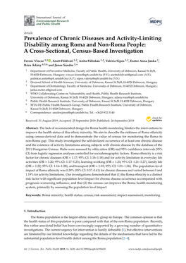 Prevalence of Chronic Diseases and Activity-Limiting Disability Among Roma and Non-Roma People: a Cross-Sectional, Census-Based Investigation