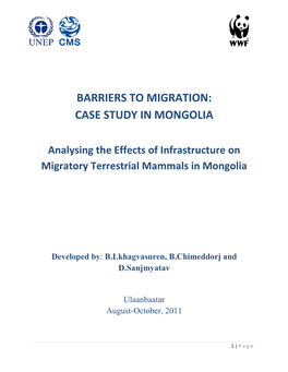 Barriers to Migration: Case Study in Mongolia