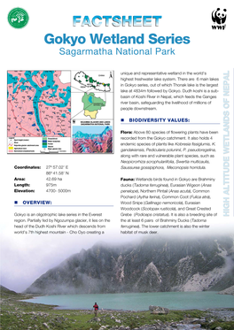 Gokyo Wetland Series Sagarmatha National Park