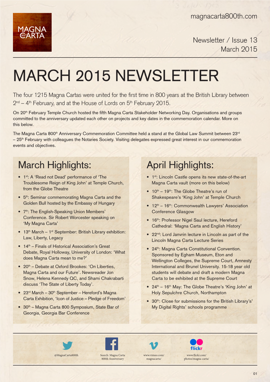 March 2015 Newsletter