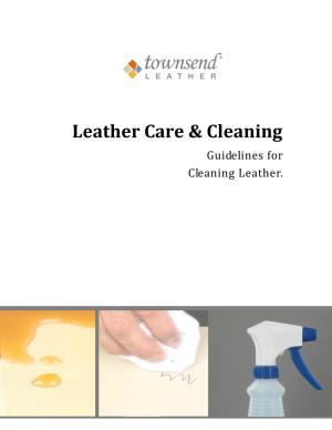Leather Care & Cleaning