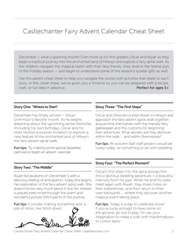 Castlechanter Fairy Advent Calendar Cheat Sheet