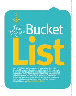 Vegan the Bucket List
