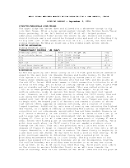 West Texas Weather Modification Association – San Angelo, Texas