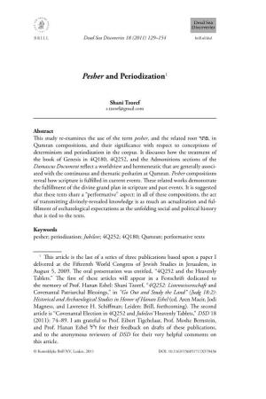 Pesher and Periodization1