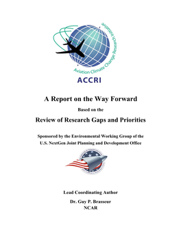 A Report on the Way Forward Based on the Review of Research Gaps and Priorities