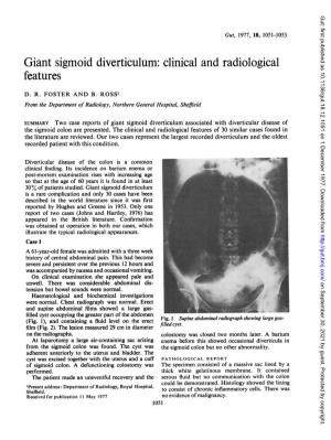 Giant Sigmoid Diverticulum: Clinical and Radiological Features