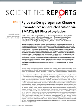 Pyruvate Dehydrogenase Kinase 4 Promotes Vascular Calcification Via
