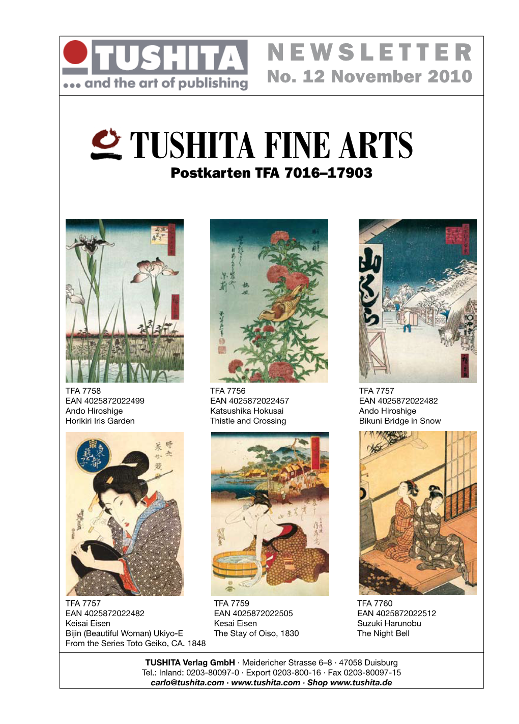 TUSHITA FINE ARTS Postkarten TFA 7016–17903